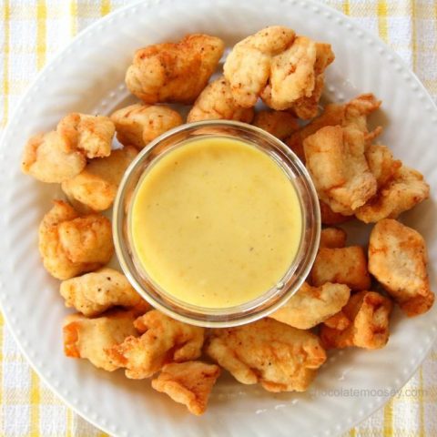Copycat Chick-Fil-A Nuggets with Honey Mustard Dipping Sauce