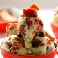 Candied Cherry and Bacon Chocolate Chip Ice Cream