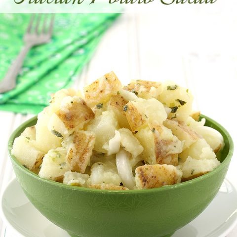 Italian Potato Salad (No Mayo, Eggless, Vegan)