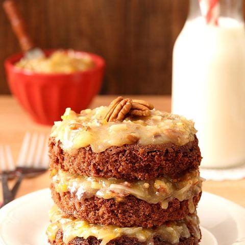 Mini German Chocolate Cake For Two