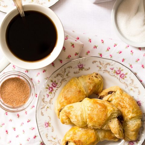 Puff Pastry Chocolate Croissants