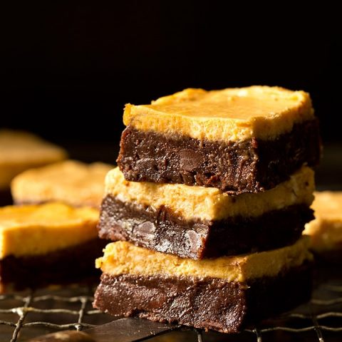 Pumpkin Cheesecake Brownies