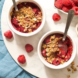 Raspberry Almond Crisp For Two