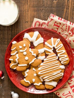Small Batch Gingerbread Cookies with Eggless Royal Icing