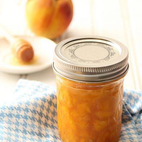 Small Batch Peach Honey Jam Without Pectin