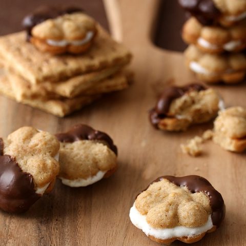 S'mores Spritz Sandwich Cookies