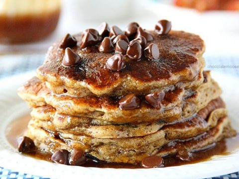 Small Batch Chocolate Chip Pancakes For Two Homemade In The Kitchen