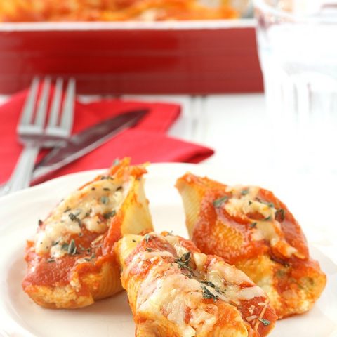 Three-Cheese Stuffed Shells For Two