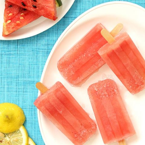 Salted Watermelon Ice Pops : margarita popsicles