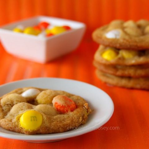 White Chocolate Candy Corn Mnm Cookies