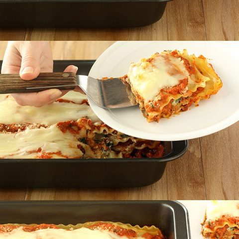 Spinach, Carrot, and Mushroom Lasagna