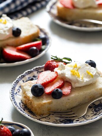 Angel Food Cake In A Loaf Pan made without cream of tartar