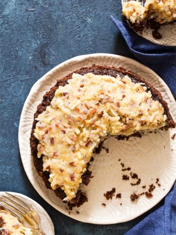 Small 6 Inch German Chocolate Cake made from scratch