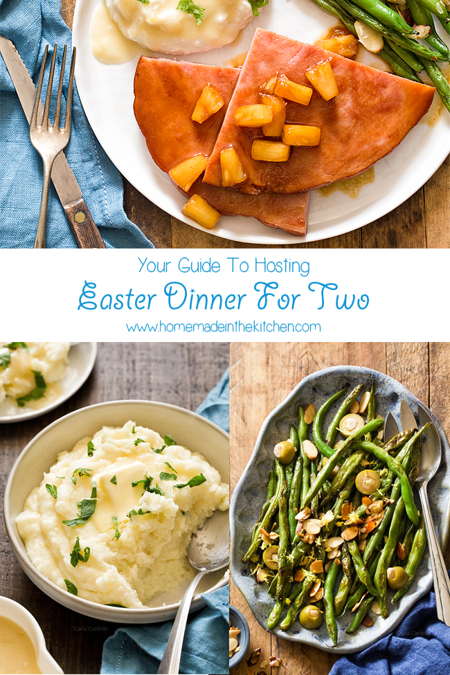 Easter Dinner For Two recipe collage