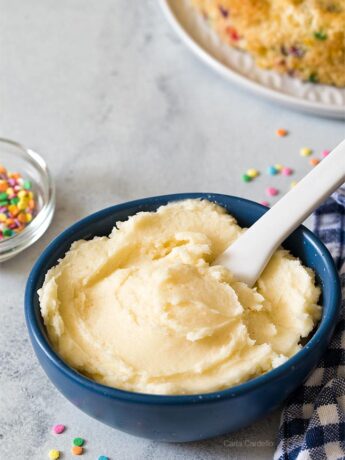 Small Batch Buttercream Frosting makes enough to frost 6 cupcakes or one 6 inch cake.