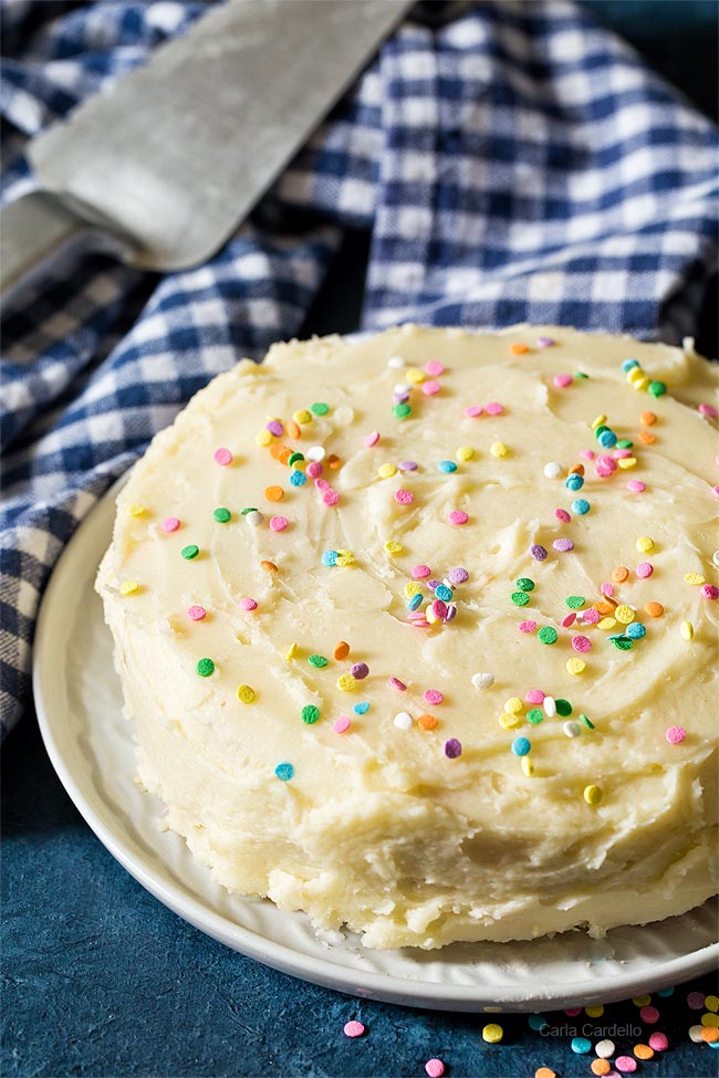 Funfetti Cake with Small Batch Buttercream Frosting