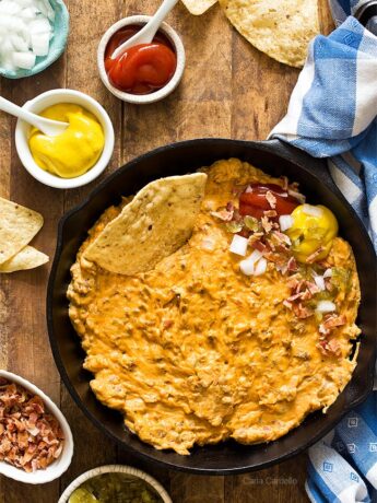 Creamy Skillet Bacon Cheeseburger Dip (Small Batch)
