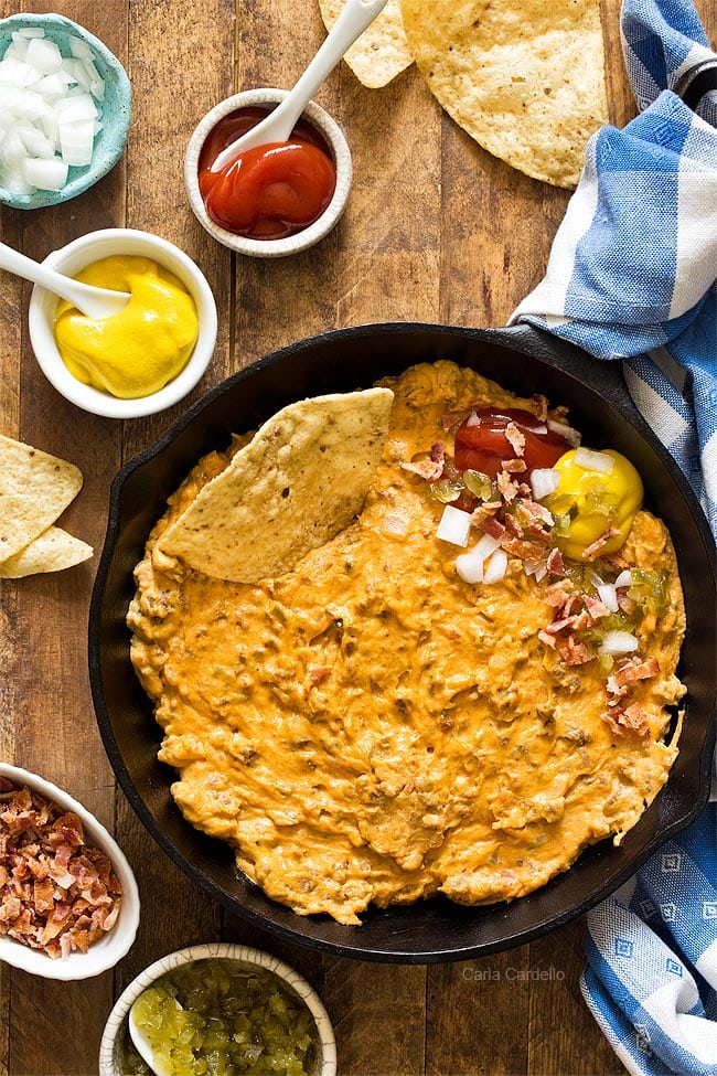 Creamy Skillet Bacon Cheeseburger Dip (Small Batch)