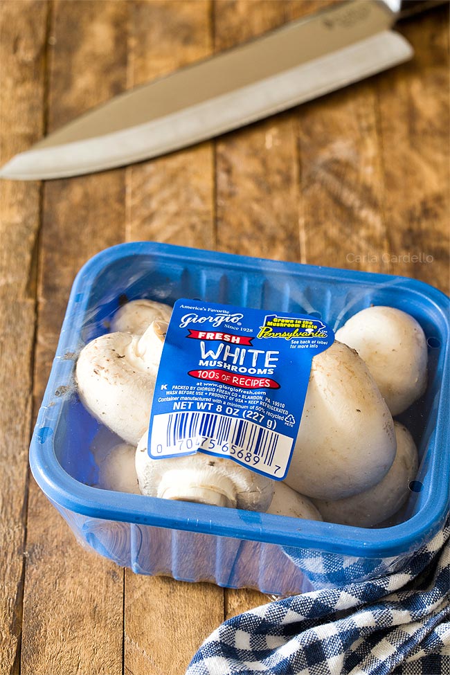White Button Mushrooms for cooking