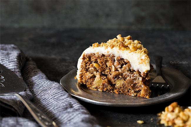 Slice of Small Carrot Cake Recipe