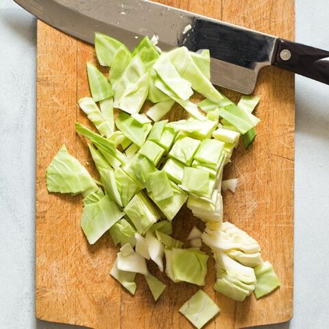 How to cut cabbage into squares