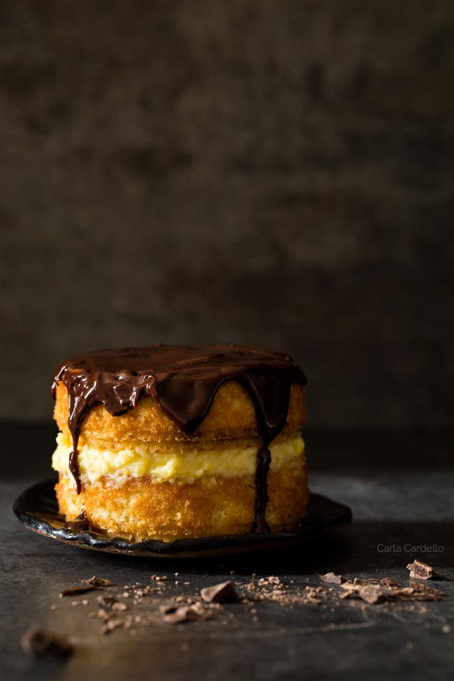 Mini Boston Cream Pie For Two