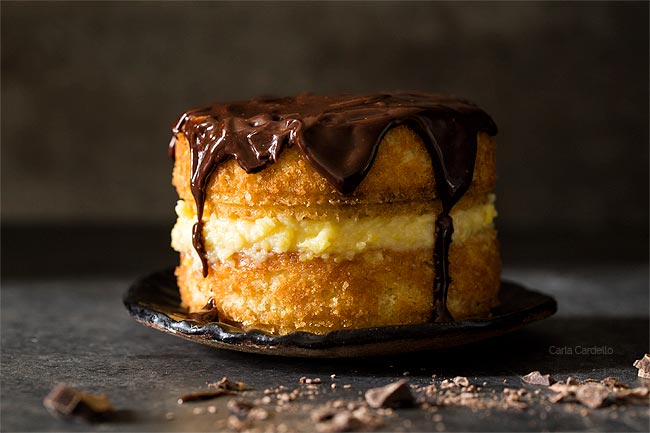 4 Inch Boston Cream Pie Cake For Two