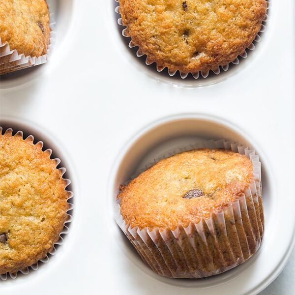 Small Batch Banana Muffins (One Banana) Homemade In Kitchen