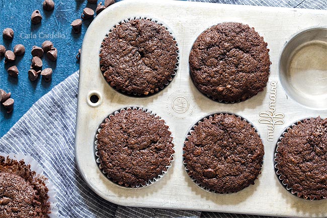 Chocolate Banana Muffins using 1 banana