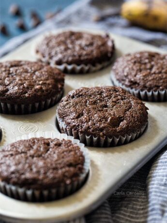 Small Batch Chocolate Banana Muffins