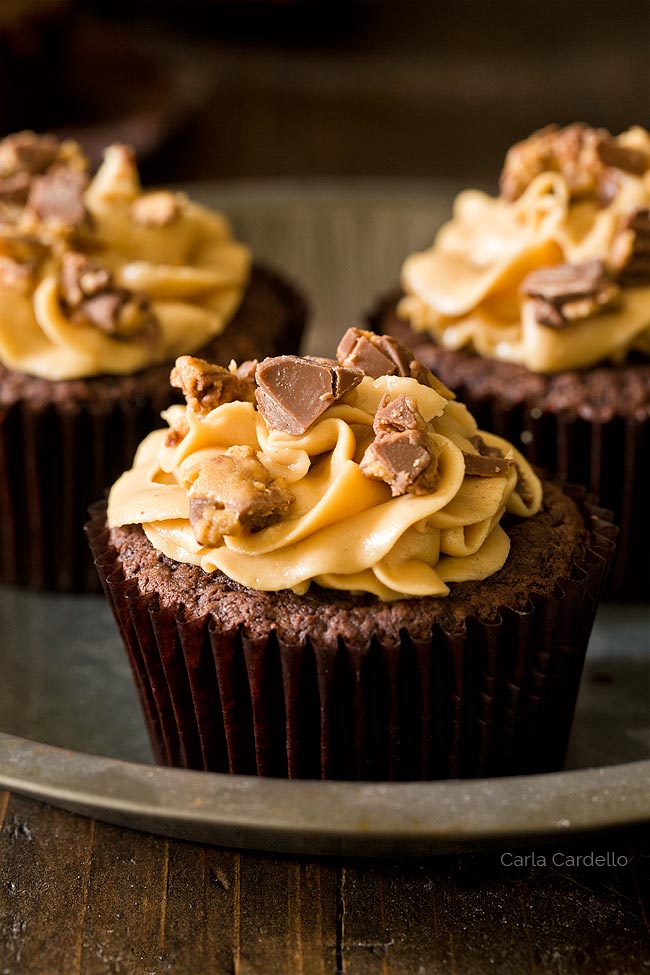 Peanut Butter Frosting for chocolate cupcakes