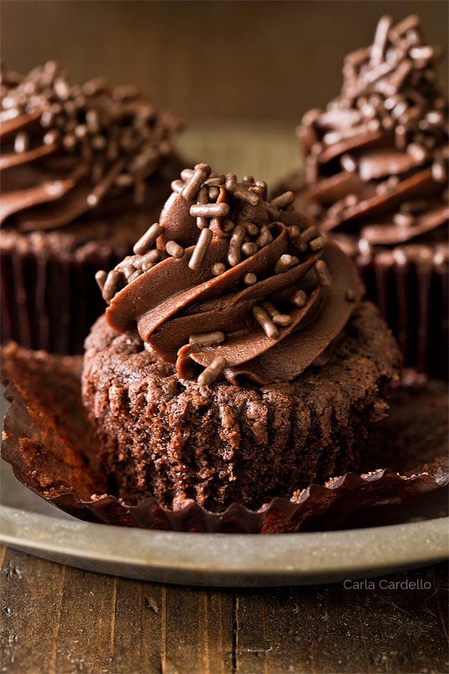 Homemade Chocolate Cupcakes (Small Batch)