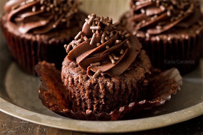 Small Batch Chocolate Cupcakes From Scratch