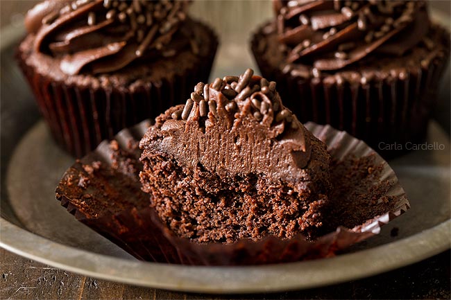 Homemade Small Batch Chocolate Cupcakes