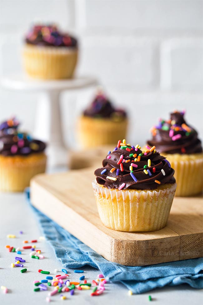 Small Batch Yellow Cupcakes Without Cake Mix