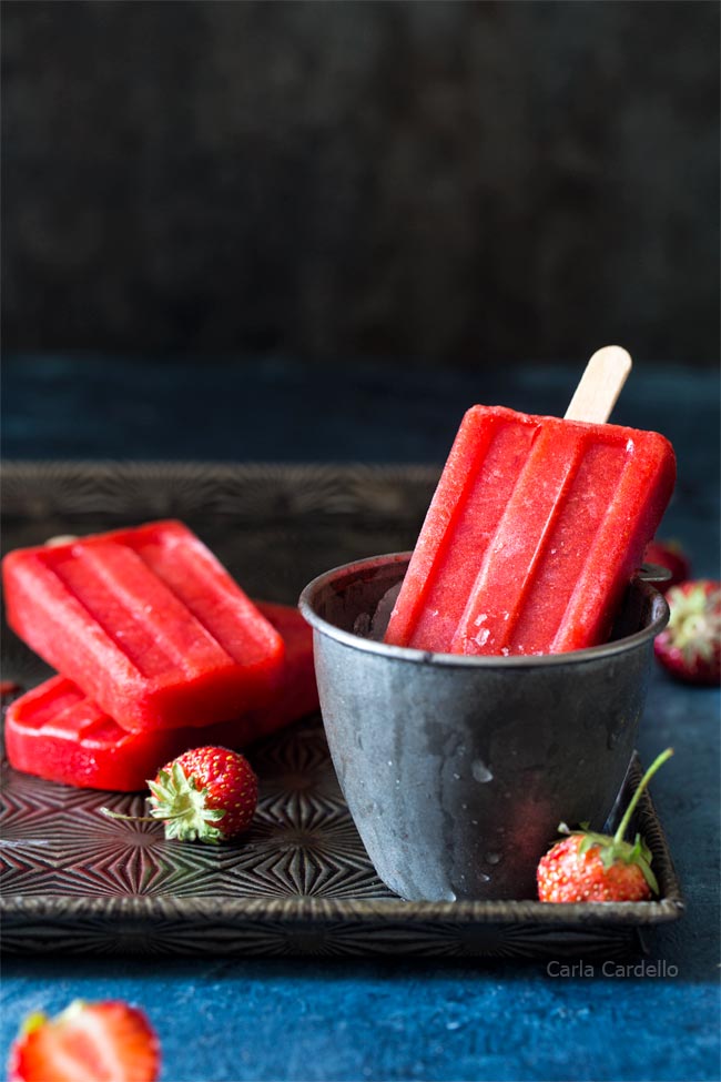 Strawberry Popsicles (Small Batch)