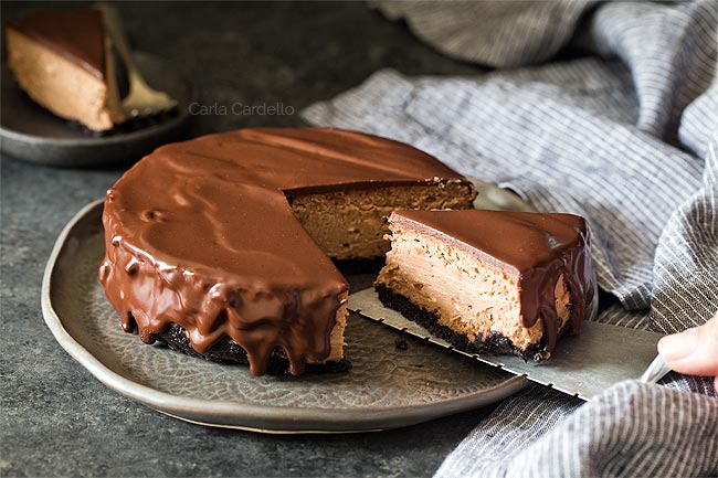 Slice of Small Chocolate Cheesecake