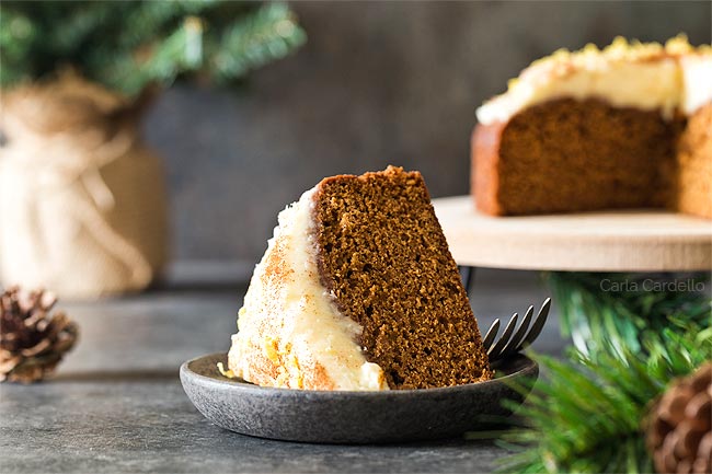 Slice of Small Gingerbread Cake