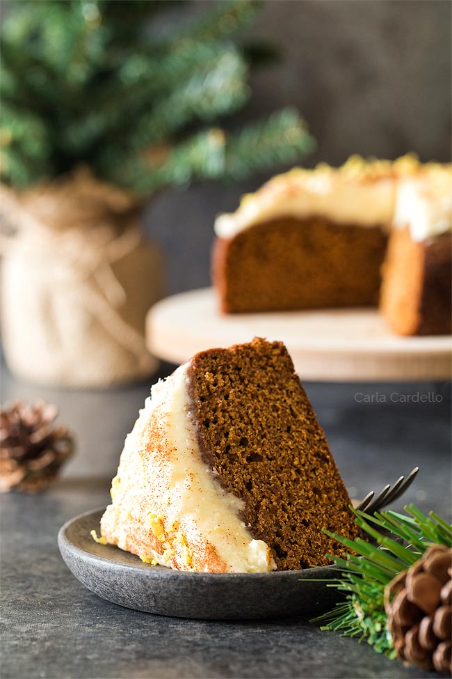 Slice of 6 Inch Gingerbread Cake