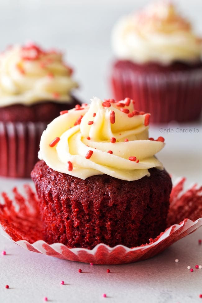 Red Velvet Cupcake unwrapped