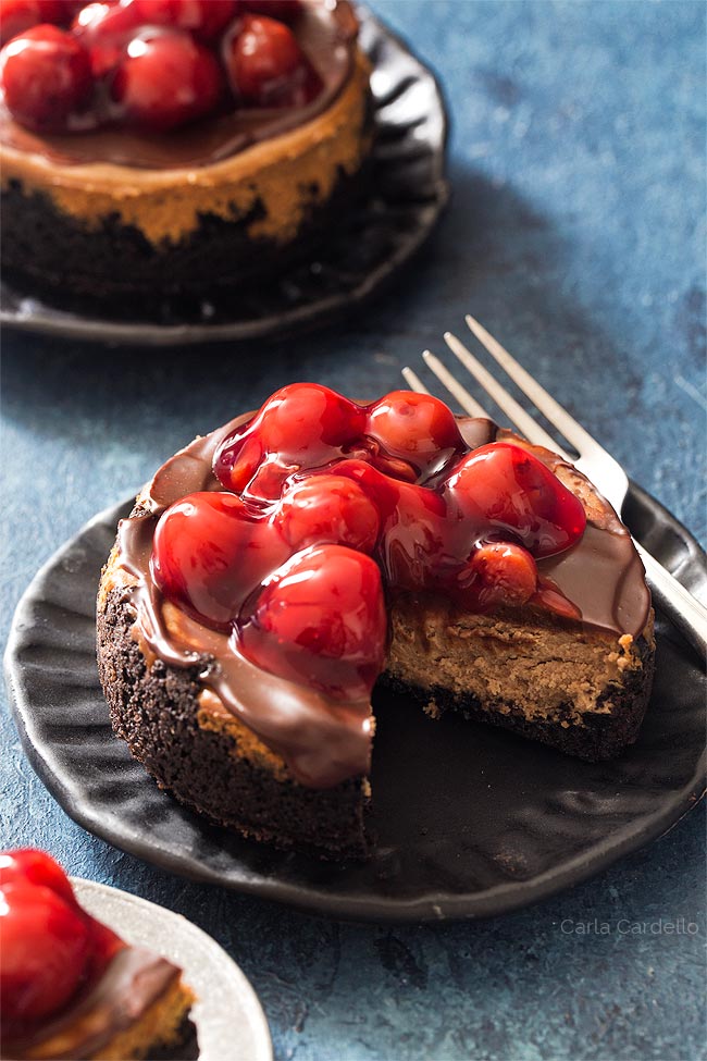 Chocolate Cheesecake in 4 inch springform pan