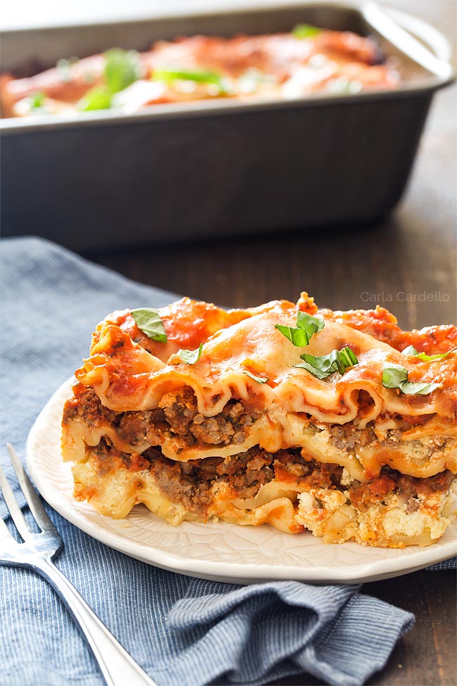 Slice of Beef Lasagna For Two
