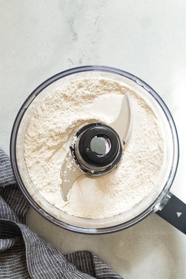 Flour mixture in food processor