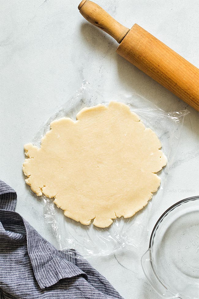 Rolling out pie dough