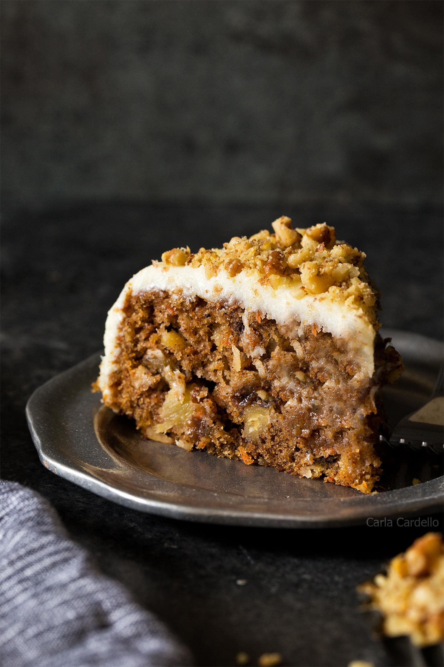 Slice of 6 inch Carrot Cake Recipe