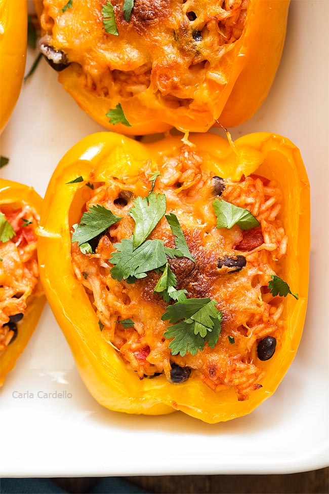 Close up of stuffed pepper