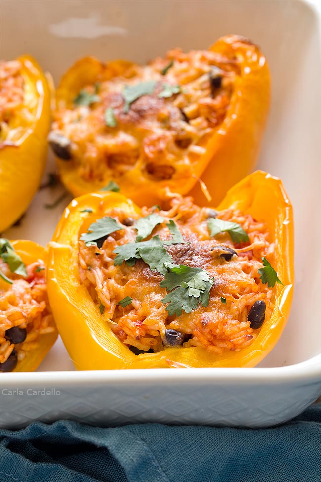 Close up of stuffed pepper