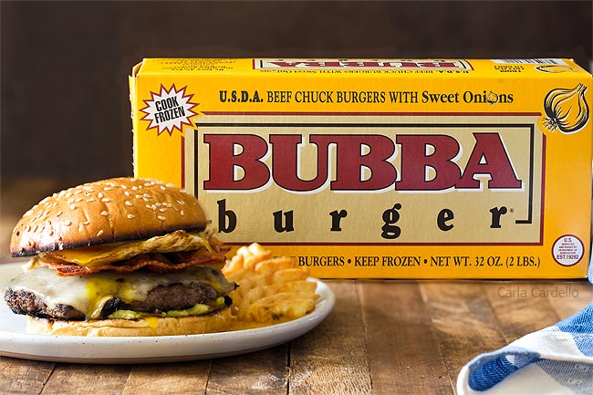 Burger with BUBBA burger box