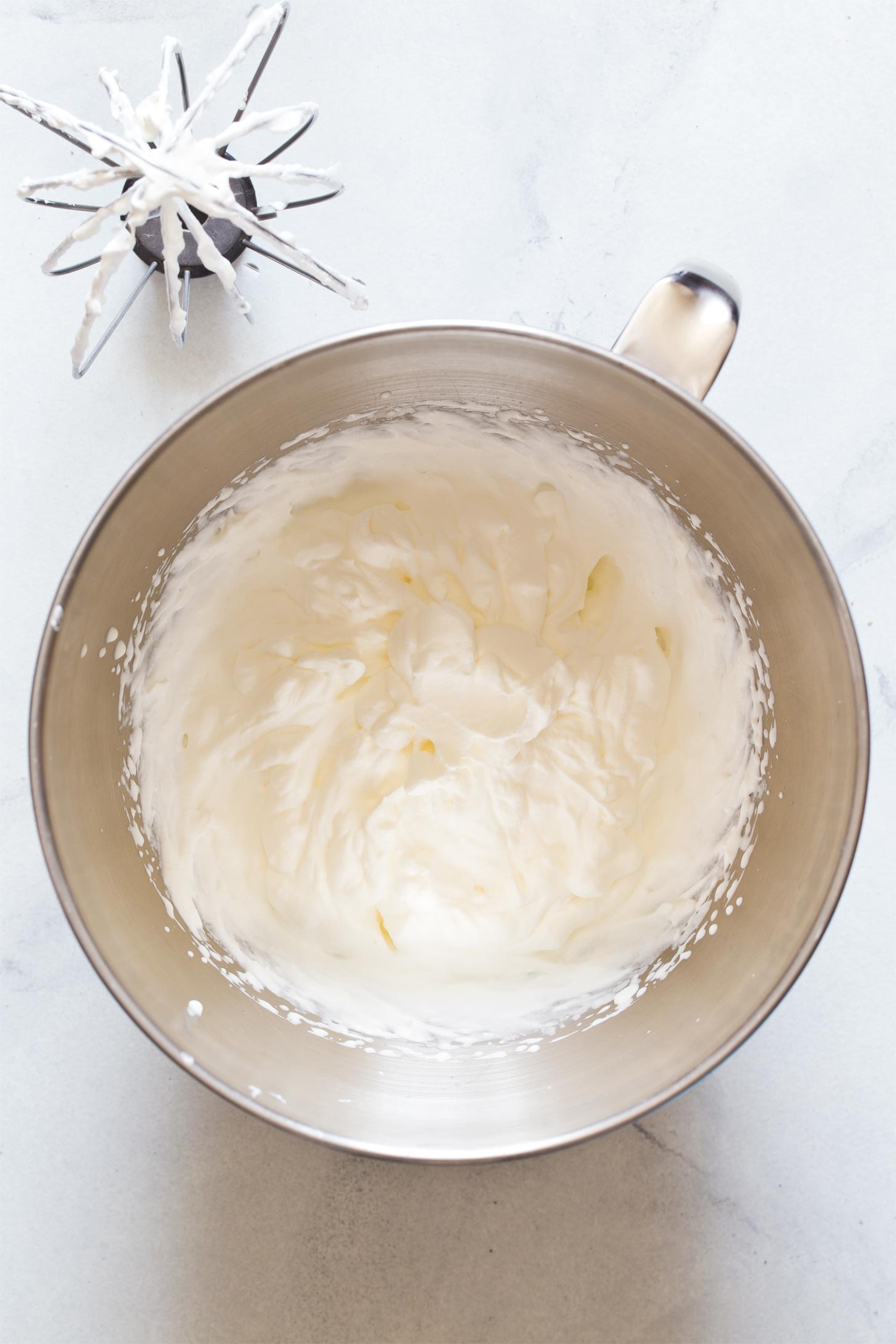 Making whipped cream for no bake cheesecake