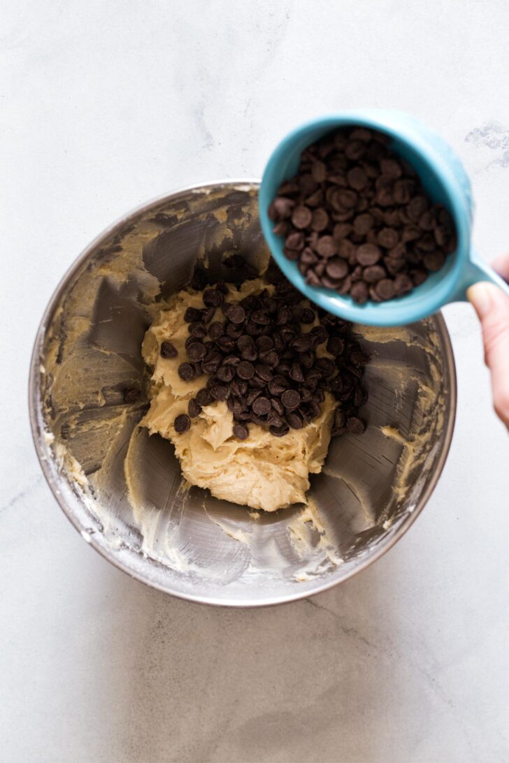 Adding chocolate chip to dessert cheese ball